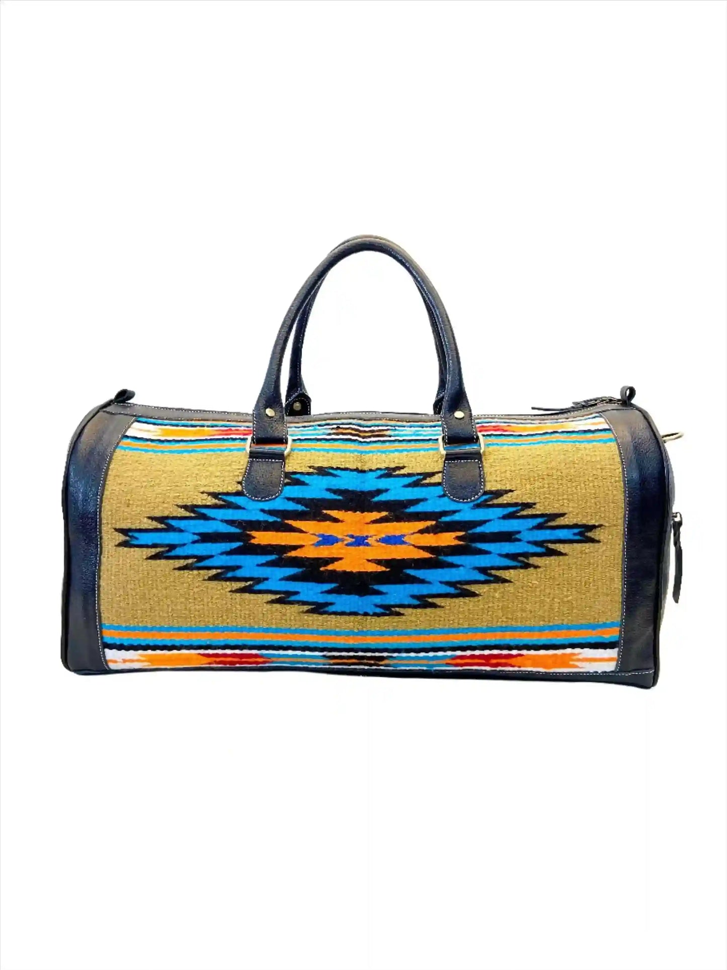 Katty Black Duffle Bag With Multicolor Design SKU DB2002 KATTY BAGS