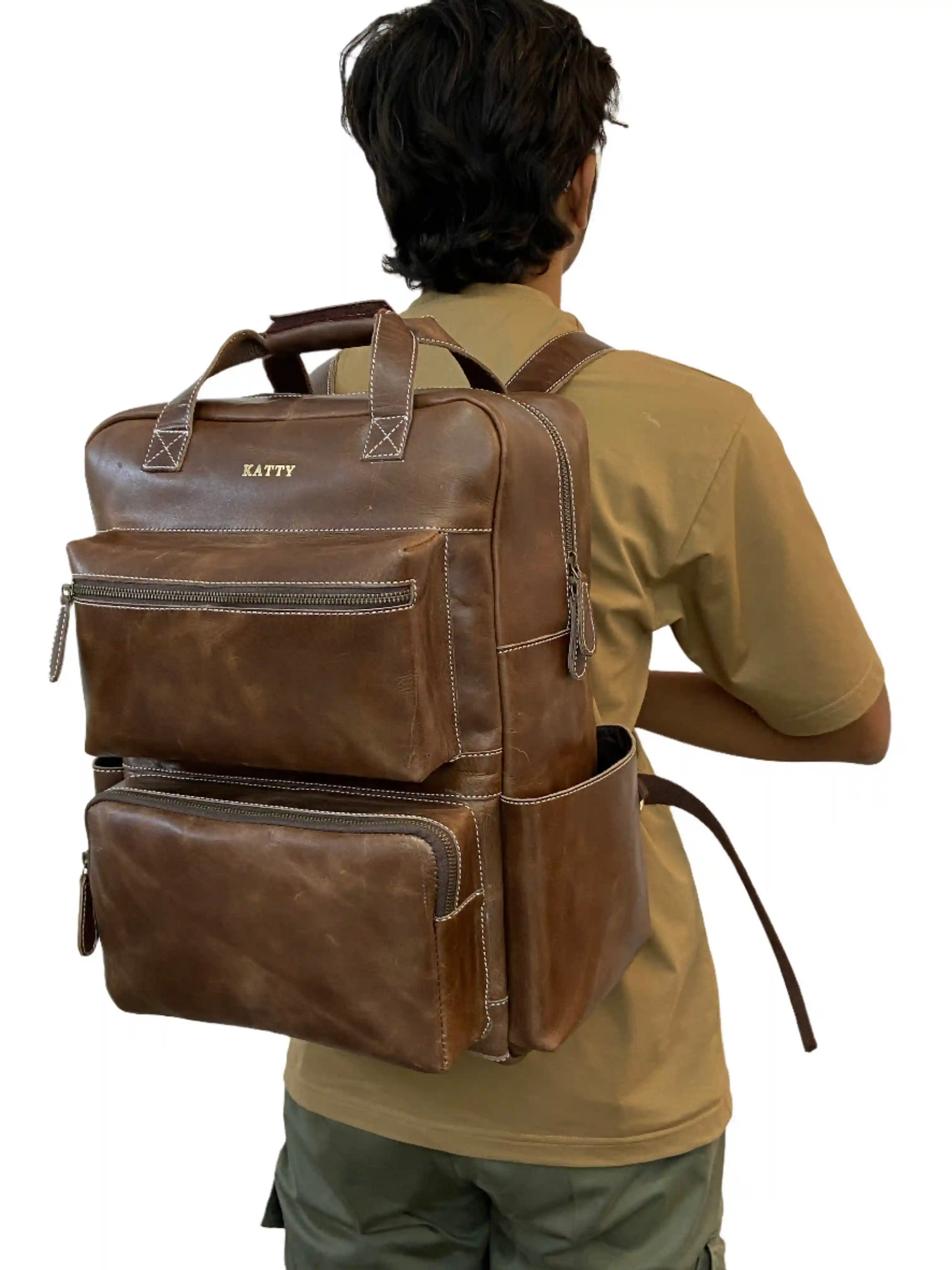 Leather Backpack For Men SKU BP5156 KATTY BAGS